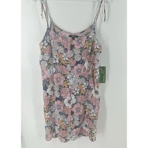 NWT Vans Daly Floral Cream Tank Short Mini Sweetheart Dress L Womens‎ T1001